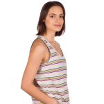 Maiou Kazane - Viveca Oatmeal Stripe Gray XL