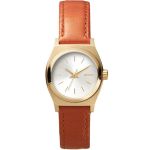 Ceas Nixon Small Time Teller Leather gold