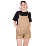 Pantaloni Scurti Salopeta Joanna Dungarees Chinchilla Brown XL