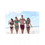 Bikini Damsel Flat Rib Black