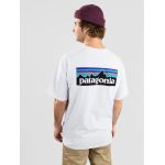 Tricou Patagonia P-6 Logo Responsibili White B