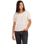 Tricou Kazane Indra White Asparagus Striped White