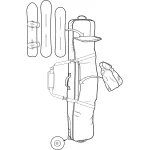 Husa Snowboard BURTON - Wheelie GIG BAG - SUNRISE CITY STREETS 166