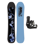 Placa Snowboard BURTON - CARTOGRAPHER Directional Camber 159 W26 x Legaturi Snowboard BURTON - Men's - CARTEL BLACK W26