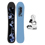 Placa Snowboard BURTON - CARTOGRAPHER Directional Camber 159 W26 x Legaturi Snowboard CLEW Independence 1.0 2026 - White