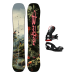 Placa Snowboard BURTON - Men's - CUSTOM Flying V JUNGLE W26 x Legaturi Snowboard CLEW Freedom 1.0 2025 Black