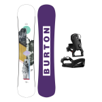 Placa Snowboard BURTON - Women's - HIDEAWAY Flat Top GRAPHIC W26 x Legaturi Snowboard CLEW Independence 1.0 2026 - Black