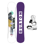 Placa Snowboard BURTON - Women's - HIDEAWAY Flat Top GRAPHIC W26 x Legaturi Snowboard CLEW Independence 1.0 2026 - White