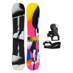Placa Snowboard BURTON - REWIND PurePop Camber SPRAY PAINT W26 x Legaturi Snowboard CLEW Independence 1.0 2026 - Black