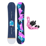 SET BURTON - Women's - YEASAYER Flying V GRAPHIC W26 x Legaturi Snowboard BURTON - Women's - SCRIBE FUCHSIA PINK W26
