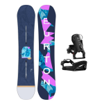 SET BURTON - Women's - YEASAYER Flying V GRAPHIC W26 x Legaturi Snowboard CLEW Independence 1.0 2026 - Black