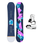 SET BURTON - Women's - YEASAYER Flying V GRAPHIC W26 x Legaturi Snowboard CLEW Independence 1.0 2026 - White