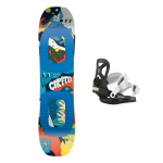 SET CAPiTA MICRO MINI 2026 x Legaturi Snowboard UNION Kid's 2026 CADET Mini Black