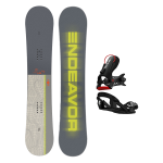 SET Placa Snowboard ENDEAVOR - BOD QSL 2025 157W x Legaturi Snowboard CLEW Freedom 1.0 2025 Black
