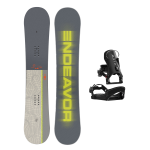 SET Placa Snowboard ENDEAVOR - BOD QSL 2025 157W x Legaturi Snowboard CLEW Independence 1.0 2026 - Black