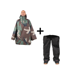 SET Hanorac SKI SNOWBOARD 20.000mm Endeavor 3L Scout Poncho WOODLAND x Pantaloni Ski Snowboard ENDEAVOR 3L Elite