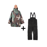 SET Hanorac SKI SNOWBOARD 20.000mm Endeavor 3L Scout Poncho Woodland Camo x Salopeta Snowboard ENDEAVOR - 3L Shelter 20K Black