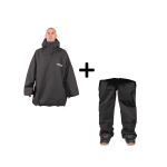 SET Hanorac SKI SNOWBOARD 20.000mm Endeavor 3L Scout Poncho BLACK x Pantaloni Ski Snowboard ENDEAVOR 3L Elite