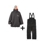 SET Hanorac SKI SNOWBOARD 20.000mm Endeavor 3L Scout Poncho BLACK x Salopeta Snowboard ENDEAVOR - 3L Shelter 20K Black