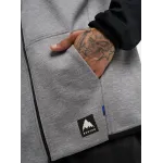 Hanorac Termal BURTON - Men's Crown Weatherproof Full-Zip Gray Heather / True Black