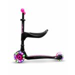Trotineta Copii i-Glide 3 Wheel (Black/Pink) + Scaun Trotineta i-Glide 3 Wheel Scooter Seat (Negru)