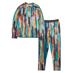 1st Layer BURTON - Kids' and Toddlers' Midweight Base Set - PAINT STRIPE