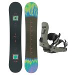 SET Placa Snowboard ENDEAVOR - BOD 2026 + Legaturi Snowboard UNION Men's 2027 FORCE TEAM Tactical Green