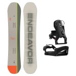 SET Placa Snowboard ENDEAVOR - Maverick QSL 159 2025 + Legaturi Snowboard CLEW Independence 1.0 2027 - Black