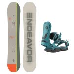SET Placa Snowboard ENDEAVOR - Maverick QSL 159 2025 + Legaturi Snowboard UNION Unisex 2027 NEO Green