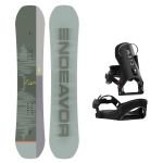 SET Placa Snowboard ENDEAVOR - Ranger QSL 2025 + Legaturi Snowboard CLEW Independence 1.0 2027 - Black