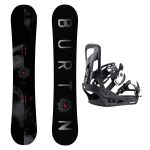 SET Placa Snowboard BURTON - CULTIVATOR Flat Top DARK MIST 2027 + Legaturi Snowboard BURTON - Men's - FREESTYLE Black W27