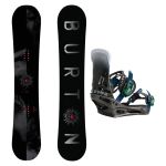 SET Placa Snowboard BURTON - CULTIVATOR Flat Top DARK MIST 2027 + Legaturi Snowboard BURTON - Men's - MALAVITA Black Fade W27