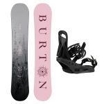 SET Placa Snowboard BURTON - CULTIVATOR Flat Top MIST 2027 + Legaturi Snowboard BURTON - Women's - CITIZEN Black W27
