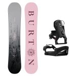 SET Placa Snowboard BURTON - CULTIVATOR Flat Top MIST 2027 + Legaturi Snowboard CLEW Independence 1.0 2027 - Black