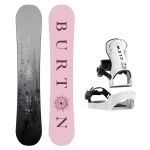 SET Placa Snowboard BURTON - CULTIVATOR Flat Top MIST 2027 + Legaturi Snowboard CLEW Independence 1.0 2027 - White