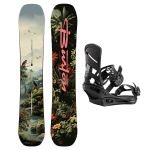 SET Placa Snowboard BURTON - Men's - CUSTOM Camber JUNGLE 2027 + Legaturi Snowboard BURTON - Men's - MISSION Black W27