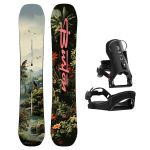 SET Placa Snowboard BURTON - Men's - CUSTOM Camber JUNGLE 2027 + Legaturi Snowboard CLEW Independence 1.0 2027 - Black