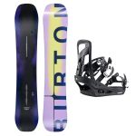 SET Placa Snowboard BURTON - Men's - CUSTOM Flying V FADED 2027 + Legaturi Snowboard BURTON - Men's - FREESTYLE Black W27