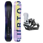 SET Placa Snowboard BURTON - Men's - CUSTOM Flying V FADED 2027 + Legaturi Snowboard BURTON - Men's - MALAVITA Black /White W27