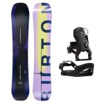 SET Placa Snowboard BURTON - Men's - CUSTOM Flying V FADED 2027 + Legaturi Snowboard CLEW Independence 1.0 2027 - Black