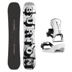 SET Placa Snowboard BURTON - Men's - CUSTOM X Camber 2027 + Legaturi Snowboard CLEW Independence 1.0 2027 - White