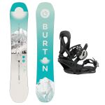 SET Placa Snowboard BURTON - Women's - FEELGOOD Flying V FIRST TRACKS 2027 - 146 + Legaturi Snowboard BURTON - Women's - SCRIBE Black W27
