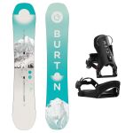 SET Placa Snowboard BURTON - Women's - FEELGOOD Flying V FIRST TRACKS 2027 - 146 + Legaturi Snowboard CLEW Independence 1.0 2027 - Black