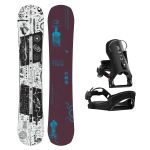 SET Placa Snowboard BURTON - REWIND PurePop Camber 2027 + Legaturi Snowboard Legaturi Snowboard CLEW Independence 1.0 2027 - Black
