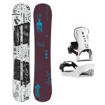 SET Placa Snowboard BURTON - REWIND PurePop Camber 2027 + Legaturi Snowboard Legaturi Snowboard CLEW Independence 1.0 2027 - White