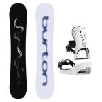 SET Placa Snowboard BURTON - SPELLBINDER PurePop Camber SERPENT 2027 + Legaturi Snowboard CLEW Independence 1.0 2027 - White