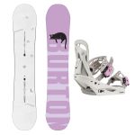 SET Placa Snowboard BURTON - Women's - YEASAYER Flying V PAWS 2027 + Legaturi Snowboard BURTON - Women's - CITIZEN Chinchilla Gray W27
