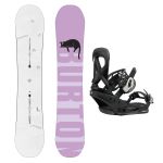 SET Placa Snowboard BURTON - Women's - YEASAYER Flying V PAWS 2027 + Legaturi Snowboard BURTON - Women's - SCRIBE Black W27