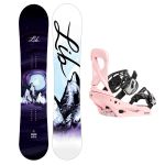 SET Placa Snowboard LIB TECH - CORTADO 2027 + Legaturi Snowboard BURTON - Women's - SCRIBE Pink W27