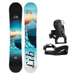 SET Placa Snowboard LIB TECH - GLIDER 2027 + Legaturi Snowboard CLEW Independence 1.0 2027 - Black